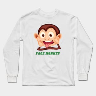 Funny monkey face Long Sleeve T-Shirt